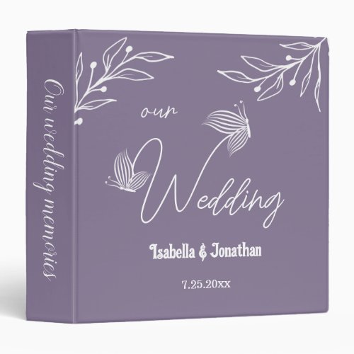 Romantic elegant mauve floral photo album