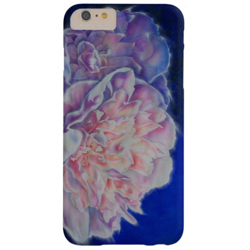 Romantic elegant pink white blue pastel watercolor barely there iPhone 6 plus case
