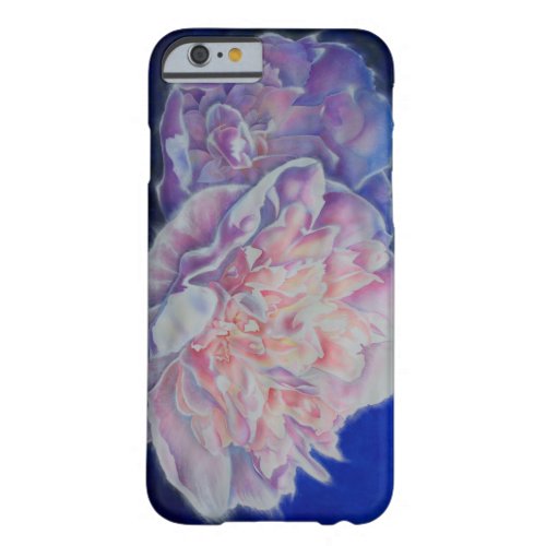 Romantic elegant pink white blue pastel watercolor barely there iPhone 6 case