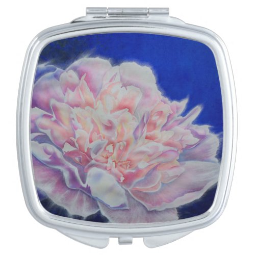 Romantic elegant pink white blue pastel watercolor makeup mirror