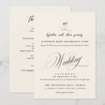 Romantic Elegant Script Calligraphy Wedding
