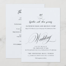 Romantic Elegant Script Calligraphy Wedding