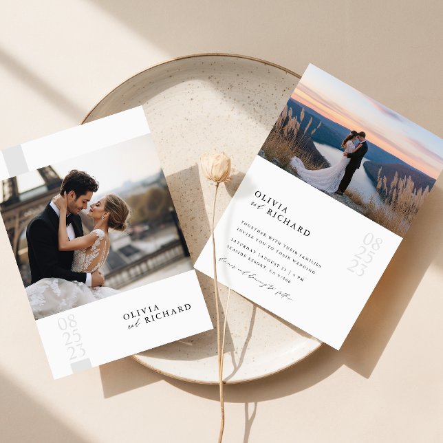 Romantic Elegant Script Photo Wedding Invites (Creator Uploaded)