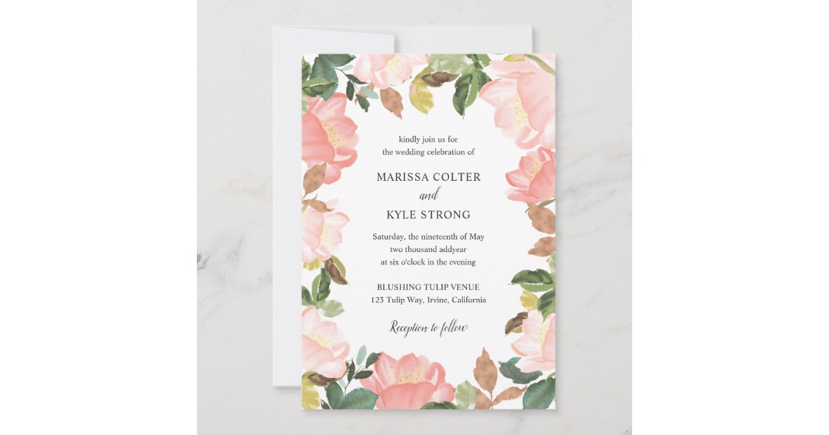 Blush Save the Date Cards or Save the Evening or Weekend With Envelopes Any  Colour or Message Save the Dates Wedding Announcement 