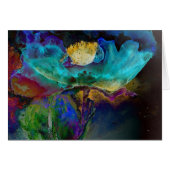 Romantic elegant teal floral watercolor painting (Front Horizontal)