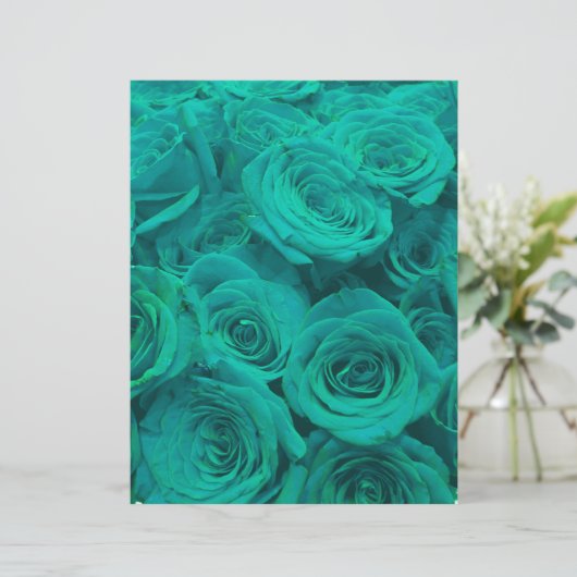 Romantic elegant teal - green  roses (Standing Front)