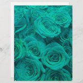 Romantic elegant teal - green  roses (Front/Back)