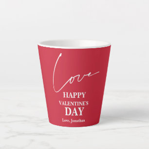 Romantic Elegant Typography Valentines day couple Latte Mug