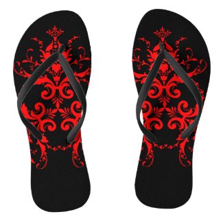Romantic, Elegant Vintage Damask Red Goth 
