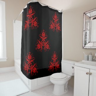 Romantic, Elegant Vintage Damask Red Goth