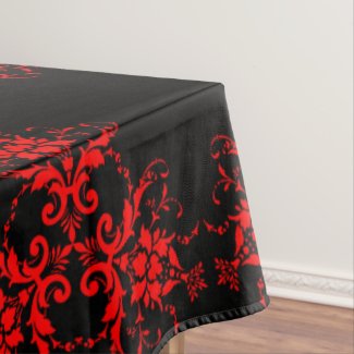 Romantic, Elegant Vintage Damask Red Goth