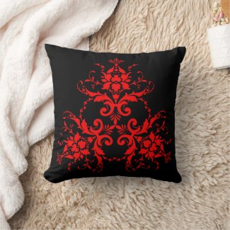 Romantic, Elegant Vintage Damask Red Goth