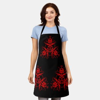 Romantic, Elegant Vintage Red Damask