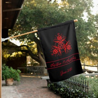 Romantic, Elegant Vintage Red Damask