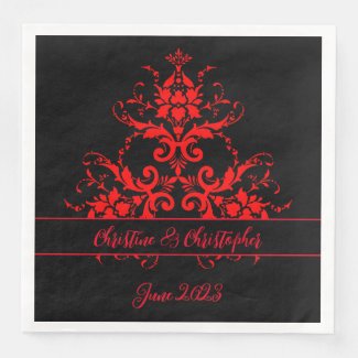 Romantic, Elegant Vintage Red Damask 