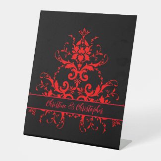 Romantic, Elegant Vintage Red Damask