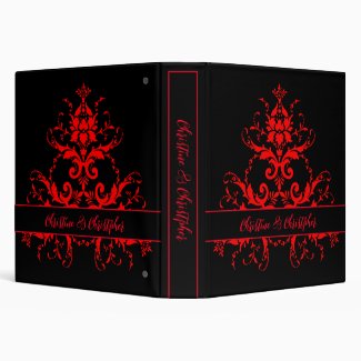 Romantic, Elegant Vintage Red Damask Wedding