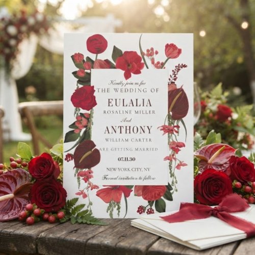 Romantic Elegant Wedding Invitation