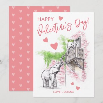 Romantic Elephants Romeo and Juliet Valentines Day