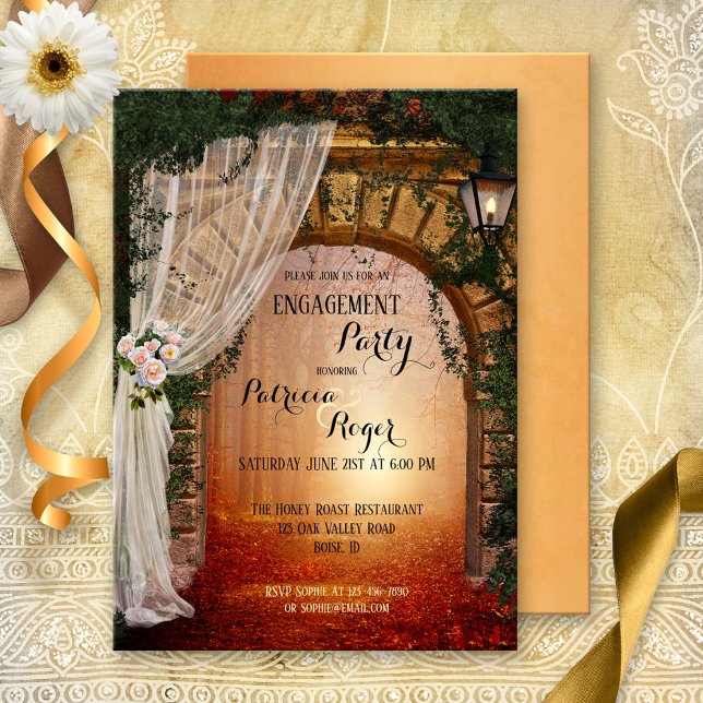 Romantic Enchanted Forest Engagement Party Invite (Creator Uploaded)