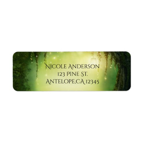 Romantic Enchanted Forest Rustic Address Labels