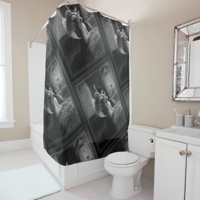 Romantic Encounter by Mihaly von Zichy Shower Curtain (In Situ)