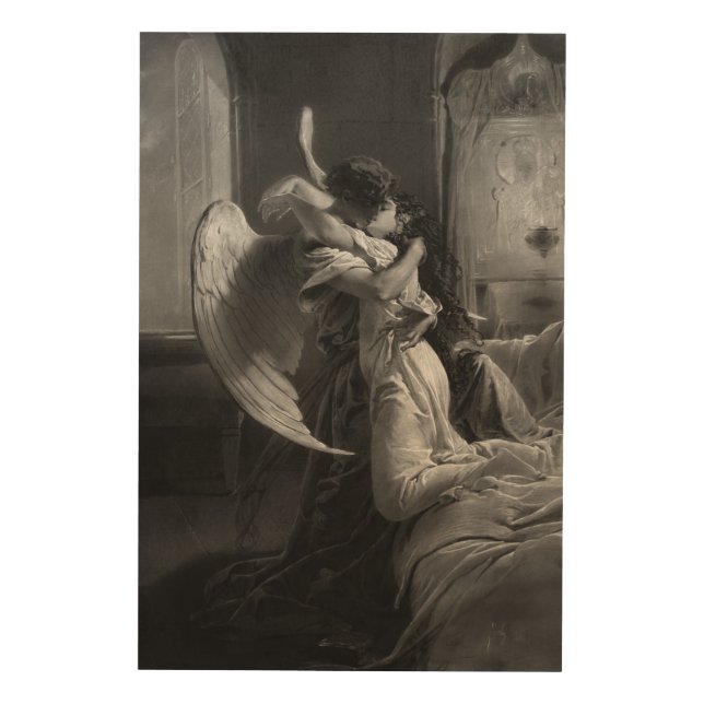 Romantic Encounter by Mihaly von Zichy Wood Wall Art (Front)