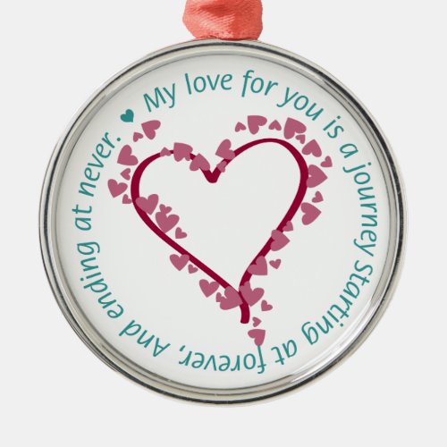 Romantic Endless Love Quote Ornament