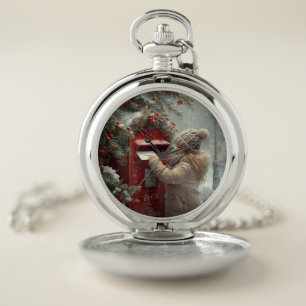 Romantic engraved christmas elegant wedding groom pocket watch
