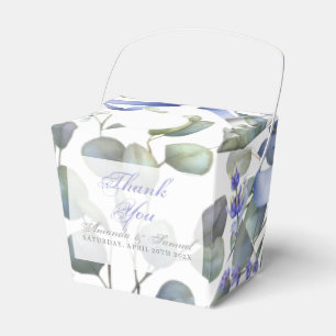 Romantic Eucalyptus & Lavender Wedding Favor Box