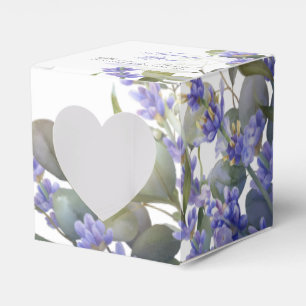Romantic Eucalyptus & Lavender Wedding Favor Box