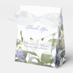Romantic Eucalyptus & Lavender Wedding Favor Boxes