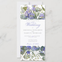 Romantic Eucalyptus & Lavender Wedding Invitation