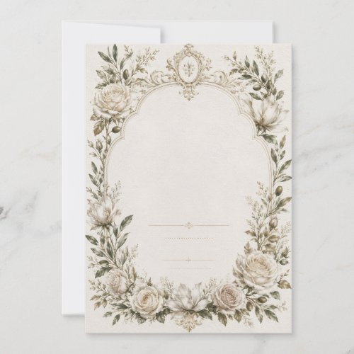 Romantic European Wedding Invitation