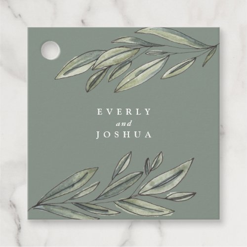 Romantic Evergreen Thank You Favor Favor Tags