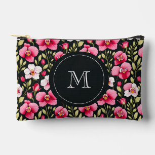 Romantic Exquisite Colorful Botanical Pink Accessory Pouch
