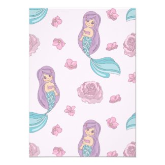 Romantic Fairy Tale Mermaid Wedding Invitation