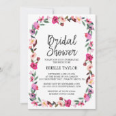 Romantic Fairytale Blossom Wreath Bridal Shower Invitation (Front)