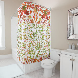 Romantic Fall Colors Maple Leaves Memorable Home Shower Curtain