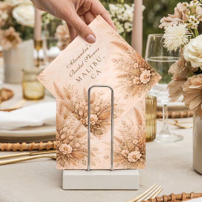 Romantic Fall Floral Bridal Shower Napkins (Creator Uploaded)