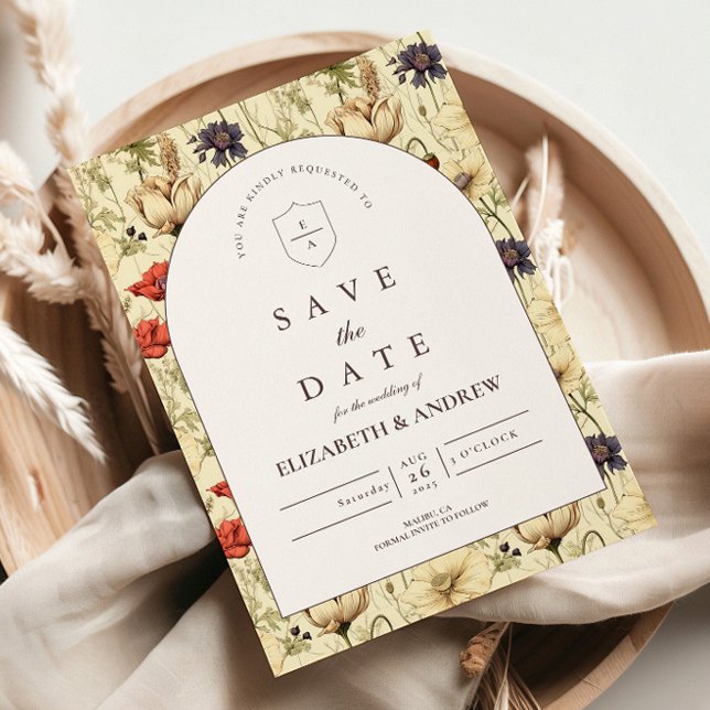 Romantic Fall Floral Wedding Save The Date (Creator Uploaded)