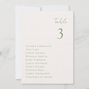 Romantic fall lake Wedding Table Seating Card