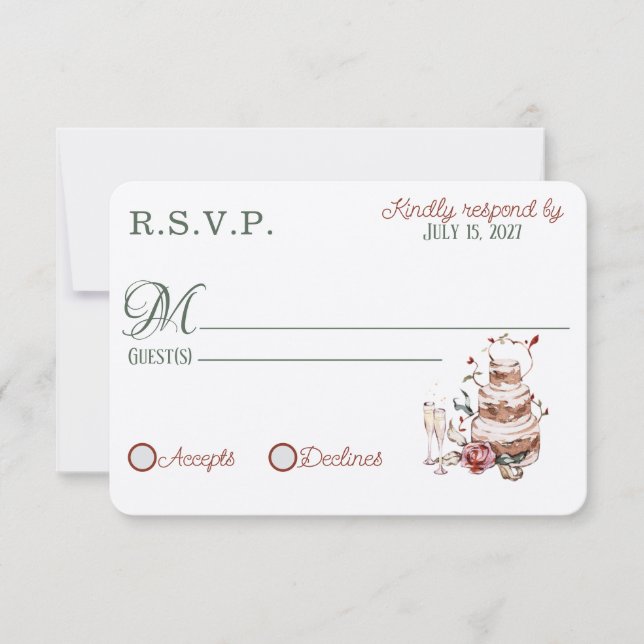 Romantic Fall RSVP cards (Front)