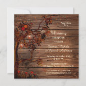 Romantic Fall Wedding Reception Only Invitation (Front)