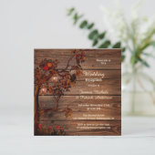 Romantic Fall Wedding Reception Only Invitation (Standing Front)