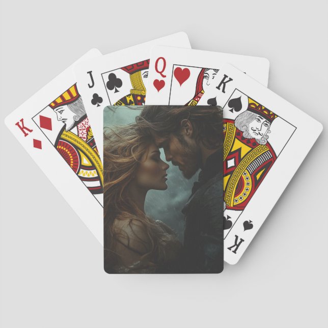 Romantic Fantasy Lovers in Storm Poker Cards (Back)