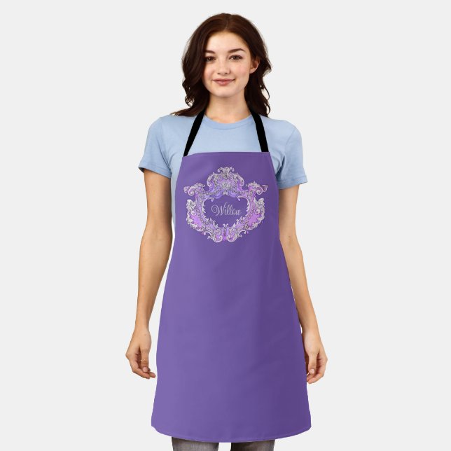 Romantic,Feminine,Personalized Apron (Worn)