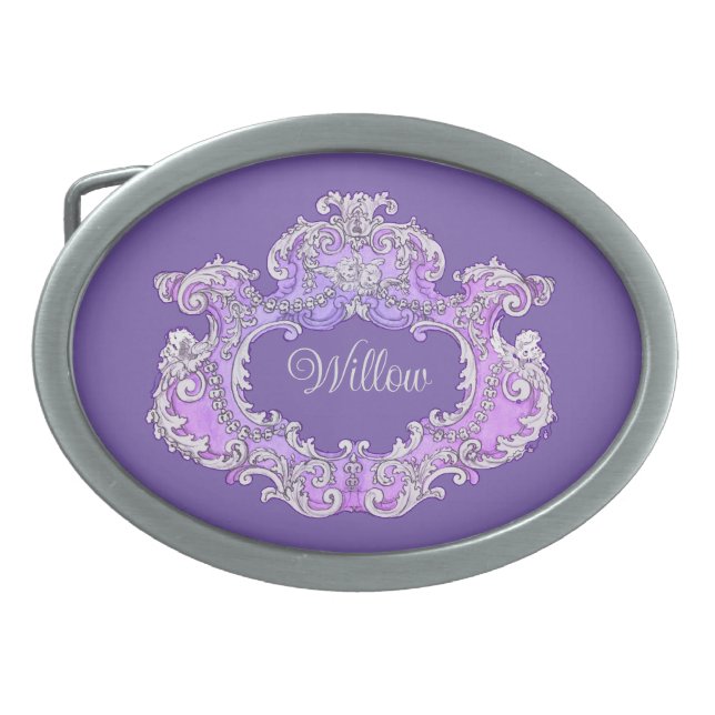 Romantic,Feminine,Personalized  Belt Buckle (Front)