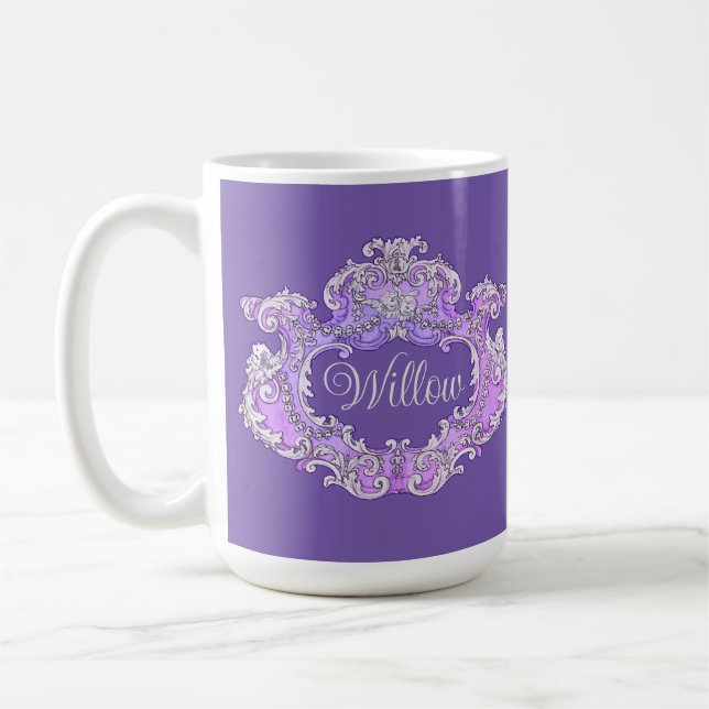 Romantic,Feminine,Personalized  Coffee Mug (Left)