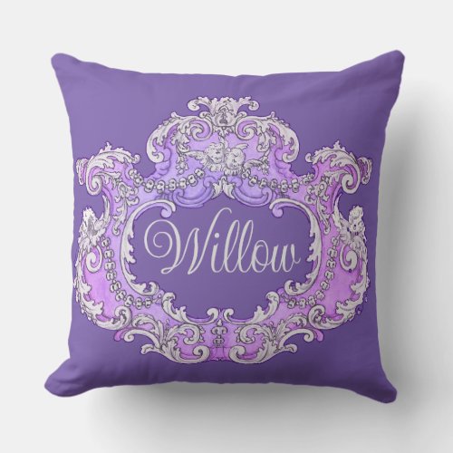 RomanticFemininePersonalized  Throw Pillow